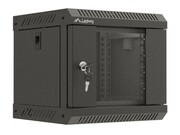 Lanberg Szafa instalacyjna rack wisząca 10 cali 4U 300x300 czarna Lanberg