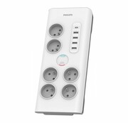 Philips Listwa antyprzepięciowa 6 gniazd AC Fr 40W, 2 m Philips
