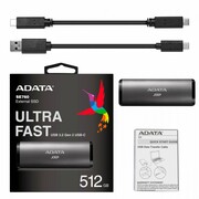 Adata Dysk zewnętrzny SSD SE760 512G USB3.2-A/C Tytanowy Adata