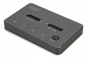 Digitus Stacja dokująca dysków z funkcją klonowania | USB-C 3.2 Gen2 10Gbps | SSD M.2 NVMe (max. 2x 4TB) | Funkcja Offline Clone | Czarna Digitus