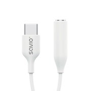 Savio Adapter USB-C - Mini Jack 3,5 mm, Samsung, AK-52 Savio