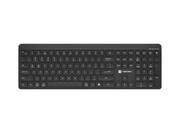 Natec Klawiatura Tang US bezprzewodowa BT + 2.4GHz cicha Slim czarna Natec