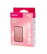 GOODRAM Dysk SSD HX200 500GB USB-C+A 1500/900MB/s różowe złoto GOODRAM