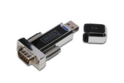 Digitus Konwerter / Adapter USB-A 1.1 męski do RS232 (DB9) męski | Chipset Prolific PL2303GT | Mocowanie na śruby | z dodatkowym kablem 0.8m Digitus