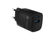 Natec Ładowarka sieciowa Ribera GAN 1X USB-A + 1X USB-C 30W Czarna Natec
