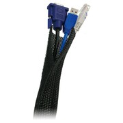LogiLink Cable sleeve (Hook and Loop), PET, OD: 32 mm, czarny, 1.8 m LogiLink