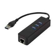 LogiLink Adapter Gigabit Ethernet do USB 3.0 z hubem USB 3.0 LogiLink