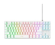 Trust Klawiatura gamingowa podświetlana GTX 833 Thado TKL biała Trust