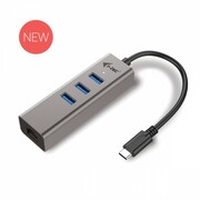 i-tec USB-C Metal 3-portowy HUB z adapterem Gigabit Ethernet i-tec