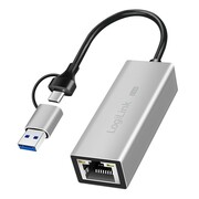LogiLink Adapter USB-A/-C do 2,5G Ethernet, szary LogiLink