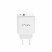 Savio Ładowarka sieciowa USB Quick Charge, Power Delivery 3.0, 30W, LA-06 Savio