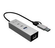 i-tec Hub metalowy USB-C/USB-A 3 2x USB-C/1x USB-A / 2.5GLAN i-tec