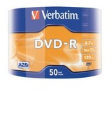 Verbatim DVD-R 16x 4.7GB 50P SP Matt Silver Wrap 43788 Verbatim