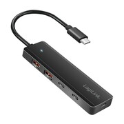 LogiLink Hub USB-C, 4-porty 2x USB-A,2xUSB-C, czarny LogiLink