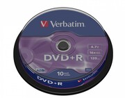 Verbatim DVD+R 16x 4.7GB 10P CB 43498 Verbatim