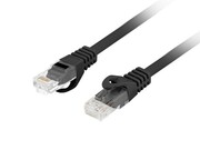 Lanberg Patchcord kat.6 UTP LSZH CU 0.5m czarny fluke passed Lanberg