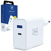 3MK Ładowarka sieciowa 45W PD 3.0 QC4+ USB-A USB-C biała 3MK
