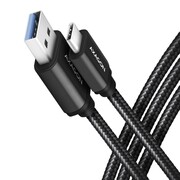 AXAGON BUCM3-AM20AB Kabel USB-C - USB-A 3.2 Gen 1, 2m, 3A, ALU, oplot, czarny AXAGON
