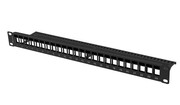 Lanberg Patch panel pusty 24 porty 1U 19 cali czarny do modułów keystone Lanberg