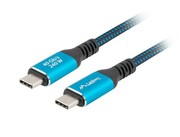 Lanberg Kabel USB-C M/M USB4 1M 240W 8K 60HZ czarno-niebieski Lanberg