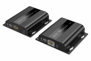 Digitus Przedłużacz (extender) po skrętce kat.6 HDMI 4K/60Hz przez IP 1G lub do 120m/200m, max. 253 odbiorniki, sterowanie IR - zestaw (odbiornik/nada Digitus