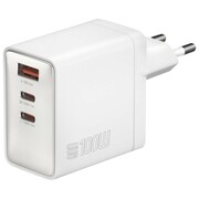 4smarts Ładowarka sieciowa Pocket 100W GaN 2xUSB-C + USB-A Biała 4smarts