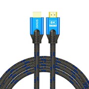 Savio Kabel HDMI (M) v2.1, 1,8m, 8K, miedź, niebiesko-czarny, złote końcówki, ethernet/3D, CL-142 Savio