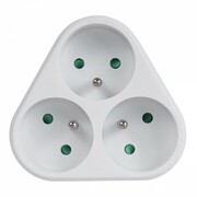 Maclean Gniazdko prądowe x3 z uziemieniem MCE214 Maclean