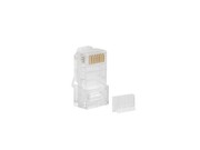 Lanberg Wtyk sieciowy RJ45 8P8C kat.6 UTP (100szt) z prowadnicą do linki i do drutu Lanberg