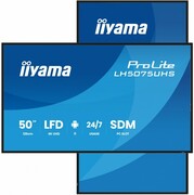 IIYAMA Monitor 50 cali LH5075UHS-B2AG,24/7,VA,ANDROID.11,4K,500cd,3xHDMI,DP, RJ45,2x10W,2xUSB,WiFi,4/32GB,24/7,A311D2, full daisy chain, IIYAMA