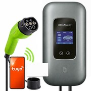 Qoltec Stacja ładowania do samochodu elektrycznego i hybryd | 3fazy | 22kW | 32A | Wi-Fi | LCD | RFID | TUYA | 5m Qoltec