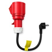 Qoltec Adapter siłowy do ładowarek EV | gniazdo CEE 16A 5P | Przejściówka 400V na SCHUKO 230V | max 16A | 3.5kW Qoltec