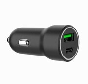 Gembird Ładowarka samochodowa USB-A/USB-C 20W PD czarna Gembird