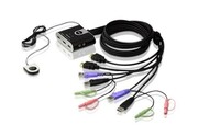 ATEN Przełącznik KVM 2-portowy USB HDMI/Audio ze zdalnym selektorem portu ATEN