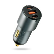 everActive Ładowarka samochodowa CC-40Q QC3.0 60W 1X USB 2X USB-C PD czarna everActive