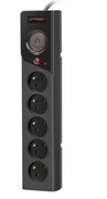Armac Listwa zasilająca Z5 1.5M 5x230V 10A Z5/15/CZ czarna Armac