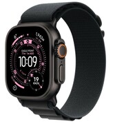 Apple Watch Ultra 3 GPS + Cellular, koperta 49 mm z tytanu w kolorze czarnym, opaska Alpine w kolorze czarnym - rozmiar S Apple