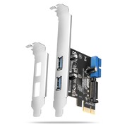 AXAGON PCEU-232RS Kontroler PCIe 2+2x port USB 3.2 GEN 1, UASP, SP & LP 15-pin SATA zasilacz AXAGON