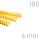 Grzbiety plastikowe - O.COMB 6 mm - żółty - 100 sztuk Opus