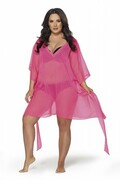 Ava 020 neon pink pareo sukienka plażowa Ava