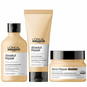 Odbudowujący zestaw do włosów zniszczonych | szampon 300ml, odżywka 200ml, złota maska 250ml L'Oréal Absolut Repair Gold L`Oreal