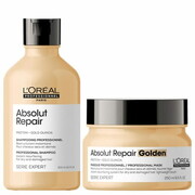 Odbudowujący zestaw do włosów zniszczonych , szampon i maska L'Oréal Absolut Repair Gold L`Oreal