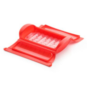 Lekue - Naczynie z wkładką do mikrofalówki dla 1-2 os - czerwone Lekue