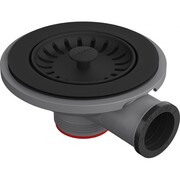 FRANKE - Korek zatyczkowy Color Line z przelewem Czarny mat FRANKE