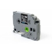 Taśma Zamiennik TZe-MQ335 do Brother (TZe-MQ335) (Czarny matowy) (12 mm, 8 m, Czarna matowa, Biały) - DARMOWA DOSTAWA w 24h