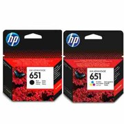 Tusze Oryginalne HP 651 BK + 651 C (C2P10AE, C2P11AE) (komplet) - DARMOWA DOSTAWA w 24h