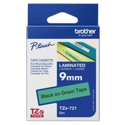 Taśma Oryginalna Brother TZe-721 (TZe-721) (Zielony) (9 mm, 8 m, Zielona) - DARMOWA DOSTAWA w 24h