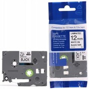 Taśma Oryginalna Brother TZe-335 (TZE335) (Czarny) (12 mm, 8 m, Czarna, Biały) - DARMOWA DOSTAWA w 24h