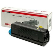 Toner OKI C5200, 5400, zółty, 42804505, 3000s
