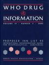 9789210109604 WHO Drug Information Volume 19 Number 2 World Health Organization